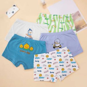 Panties Childrens Unterwäsche Baumwoll-Boxer-Shorts für Jungen und Teenager Boxer Shorts 5-Pack Y240528