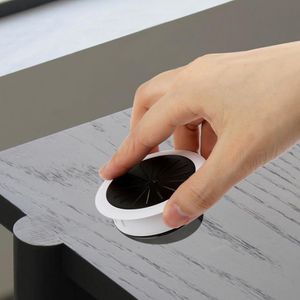 1Pcs Desk Line Hole Cover 60mm Plastic Round Line Box For Furniture Cabinets Computer Desk Thread Hole Cover Office Accessories