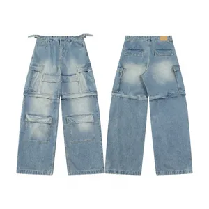 Męskie spodnie plus rozmiarowe haftowane i drukowane letnie zużycie w stylu polarnym z ulicą Pure Cotton 4 Cyy9642 S242T