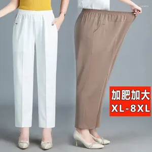 Pantaloni femminili 8xl grandi dimensioni estate autunno sottile di donne anziane di mezza età