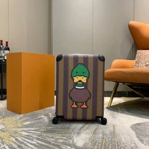 9A LULU 여행 여행 가방 디자이너 수하물 패션 유니니스 섹스 여자 가방 원래 꽃 편지 지갑 상자로드 박스 스피너 유니버탈 휠 더플 백.