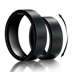 Couple Rings Classic stainless steel ring used for couples to spin the ring ordinary matte brushed wedding half size stress relieving anxiety band S2452801