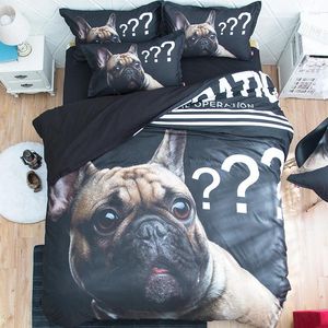 Bedding Sets Lovely Puppy Dog Bedclothes Question Mark 3pc Comfortable Duvet Cover Quilt Pillow Cases Home Textiles