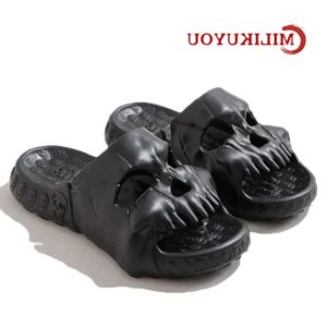 Summer Men Skull 863 Easter Slippers Male Outdoor Fun Novely Slide Tjock Sole Platform Beach Soft Women 762