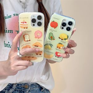 Creative ins cartoon bread fruit suitable for iPhone 15 ProMax apples