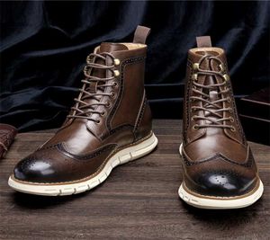 713 Boots Men Brand Fashion Winter Winter Shoes مريح Brogue Onkle Boots AL511 2110227706728