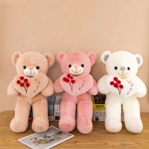55 cm Kawaii Teddy Bear Bebek Peluş Oyuncak Sevimli Yumuşak, Yumuşak Ayı Doll Çocuk Yastığı Sevgililer Günü Hediyesi