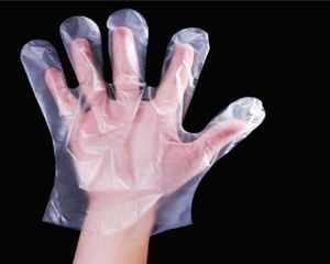100pcsbag Plastik Einweghandschuhe Schutz für Lebensmittelzubereitung Handschuhe für Küchenkochen Reinigen Lebensmittelhandling Küchenzubehör LJ7765711