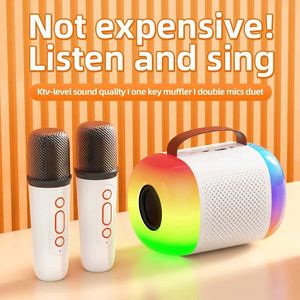 Portable Speakers Y5 Karaoke portable Bluetooth 5.3 PA speaker system with 1-2 wireless microphones for home singing and childrens gifts S245287