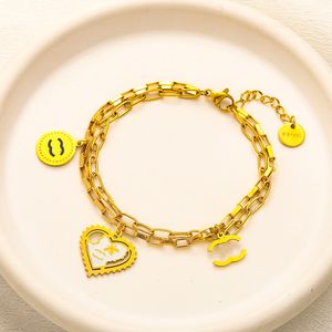 Luxusmarke Designer Armbänder Buchstabe Edelstahl Armbänder 18K Gold plattiert Frauen Armband Weddlichen Liebhaber Geschenk Schmuck Schmuck