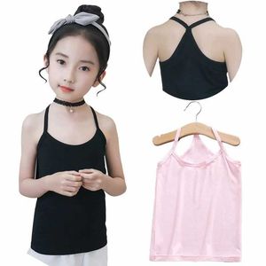 Tank Top Summer Baby Girl Tank Teen Girl Clothes T Shirt ärmlös Y Style Camisole Kidskläder tonåring plus storlek barn kläder y240527