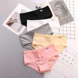 Panties 10Pc/Lot Young Girls Underwear Cotton Teenager Panties Candy Color Underwear Simple Panties 35-45KG Y240528