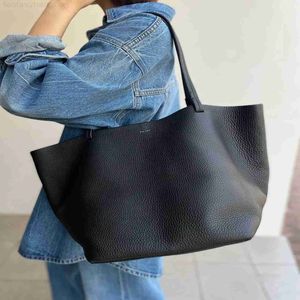 Designer Bags Leather bag Small leather tote high sense large capacity first layer cow shopping femaleClassic tote bag THE ROW 242U