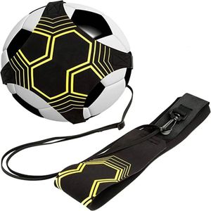 Football Kick Trainer Soccer Training Aids Hands Free Throw Sole Practice Equipment for Kids with Adjustable Belt Elastic Rope 240507