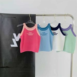 Tank Top Girls Tank Sticke Tank Top Four Seasons Youth Underwear Casual Full Matching Childrens Clothing Tank Top 6 8 10 12 Childrens Top Y240527