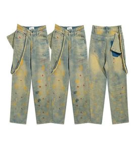 Mens Large Pants MM6 Designer Jeans Hiphop Hole broderibyxor Casual Loose Sweatpants for Men and Women2917496