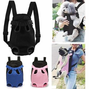 Bolsa de cachorro transportadora de mochila de malha respirável para cães pequenos gatos chihuahua amigável ombro de viagem ao ar livre 240528