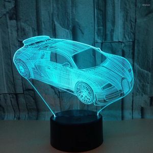 Table Lamps Sports Car 3d Night Lamp Remote Control For Living Room Colorful Touch Led Decorative