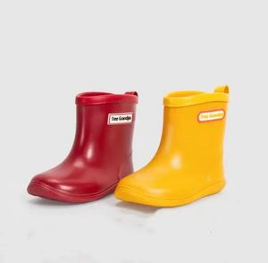 Fashion Children Rain Shoes for Boys Girls Waterproof PVC Soft Rubber Non Slip Toddler Kids Mid-Calf Rainboots 240528