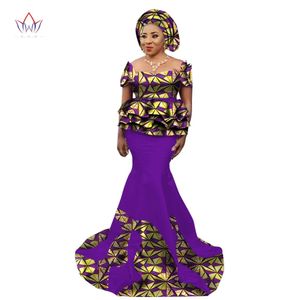 Ny mode afrikansk kjol uppsättning för kvinnor dashiki eleganta afrikanska kläder applikation plus storlek traditionella afrikanska kläder wy2240