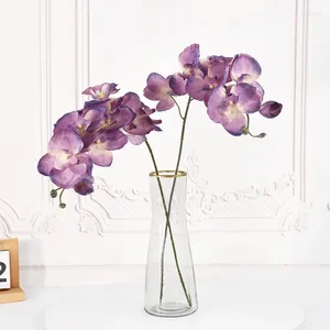 Dekorativa blommor 69 cm fjäril orkidé konstgjord för bröllopsfest dekoration bukett falska heminredning leveranser