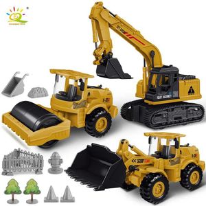 Diecast Model Cars Huiqibao Engineering Plastics Inertia Auto City Construction Excavator Crane Dump Truck Classic Childrens Car Toys S2452722