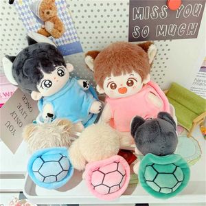Doll Apparel Dolls 10/20cm pure cotton doll turtle shell coat mini idol doll costume cartoon coat dressing up toy DIY accessories holiday gift WX5.27