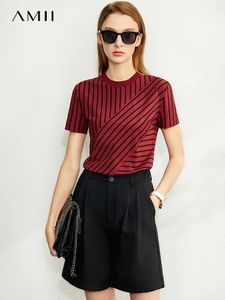 Amii minimalism blazer korta byxor för kvinna mode sommar avslappnad shorts raka löst kontor lady byxor 12230203 240518