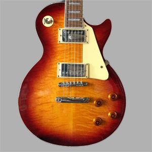 Classic Electric Guitar Mahogny with Flame Maple-Top Guitar Bra ljudkvalitet Ny stil, gratis frakt 36988