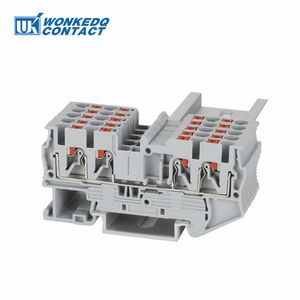 PT2.5-Q-push-in terminal Block DIN Rail Pt 2,5 mm² 2-in 2-out Wire Electrical Connector Plug PT 2.5 Quattro