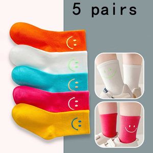 Calzini per bambini calzini per bambini 5 paia di calzini circolari a tubo medio color ginnastica di color dopamina solido adatti a uomini e donne WX5.27