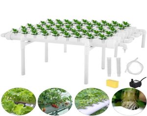 3654 Holes Hydroponic Piping Site Grow Kit Deep Water Culture Planting Box Gardening System Nursery Pot Hydroponic Rack 2106156957102