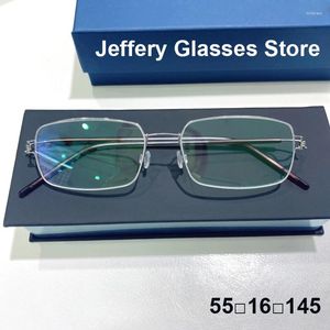 Sonnenbrillen Frames Dänemark Klassische Square Titanium Brille Männer Frauen Mode Retro Rezept optische Lesebrille Rahmen Anti