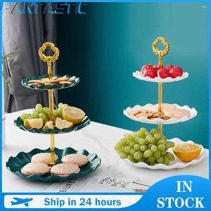 Тарелка торт тарелка в Европе стиль 4 цвета 3 уровня фруктовые десертные конфеты блюдо для самопомощи.