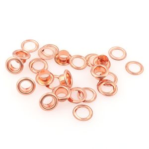 Copper Rose gold Garment Eyelets With Grommets Scrapbooking Metal Embelishment 6mm for Shoes Leather Frame Curtain Sewing DIY