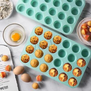 Pişirme Kalıpları 24 Subs Sopa Kek Pan Silikon Kek Kek Kalıp Form Tepsi Molde Para Pastel Mafin Muffins Cupcakes