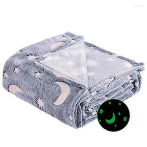 Filtar Magic Filt barn Lysande glöd Fluorescerande koraller Toppduk Flanell Blanke