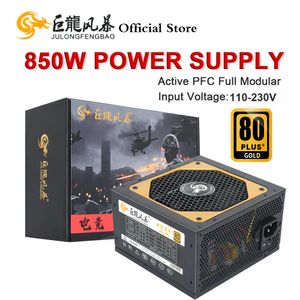 JULONGFENGBAO ATX 850W PSU 80PLUS GOLD 110230V Modular completo 204pin 12V Profissional Esports Video Game Computer Power Suppany 240527