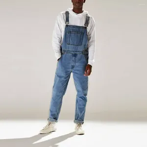 Men's Jeans Fashion Men Jumpsuits Casual Denim Overalls For Suspender Pants Large Size Summer Loose Tourism Clothing