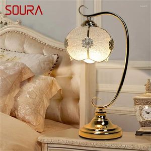 Masa lambaları Soura Dimmer Masa lambası Basit Yaratıcı Modern Ev Yatak Odası Başucu Romantik Düğün Işığı