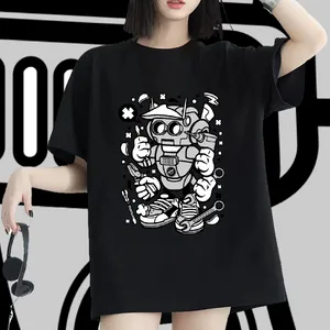 Новое прибытие женские футболки O-образное с коротким рукавом Cotton Street Wear Fore Fome Fore Fular Popular Tlothings