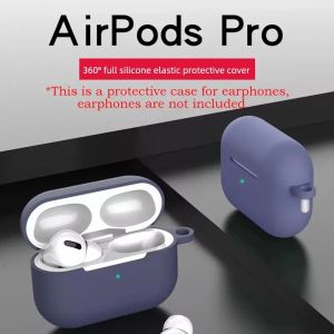 AirPods Pro Koruyucu Kılıf için Silikon Yeni Düz Renkli Apple Bluetooth Kulaklık Yumuşak Kılıf Koruyucu Kapak