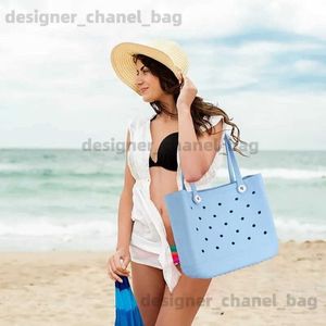 Beach Bags Large capacity Borg bag fashionable mom diaper storage basket rubber oversized handbag summer solid color Eva jelly beach bag T240528