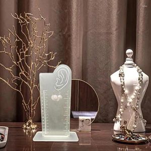 Decorative Plates Earring Display Rack Clear Shelf Stand For Jewelry Po Prop Measurement Store Exhibition
