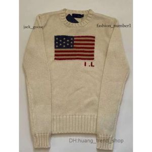 Polos Knitted Sweaters Men's Ladies Sweaters 2023 Us American Knitted - Flag High-End Luxury Comfortable Cotton Pullover 100% Yarn Rl Bear Women 298