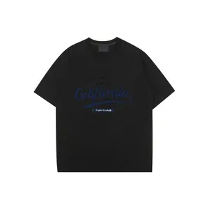 Camisetas da moda Crew de gola respirável algodão Tshirts casuais logotipo DIY Tops Cool Tops camisa