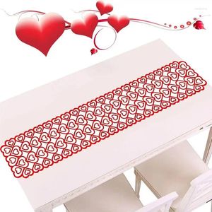 Table Cloth Love Heart Lace Runner Valentine's Day Tablecloth Wedding Party Supplies