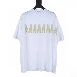 T-shirt da uomo per magliette da uomo in modo rotondo ricamato e stampato abbigliamento estivo in stile polare con strada puro cotone b32r cyy9642