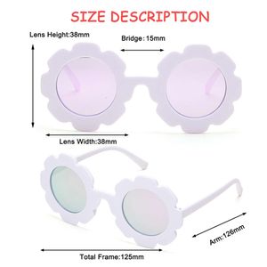 Corea nuovi occhiali da sole rotondi fiore graziose occhiali UV 400 protezione per bambini regali da ragazzo 3-12 anni