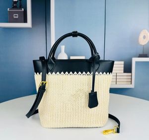 Bolsas de verão de moda feminina Bolsa de praia Bolsa de designer de palha de malha